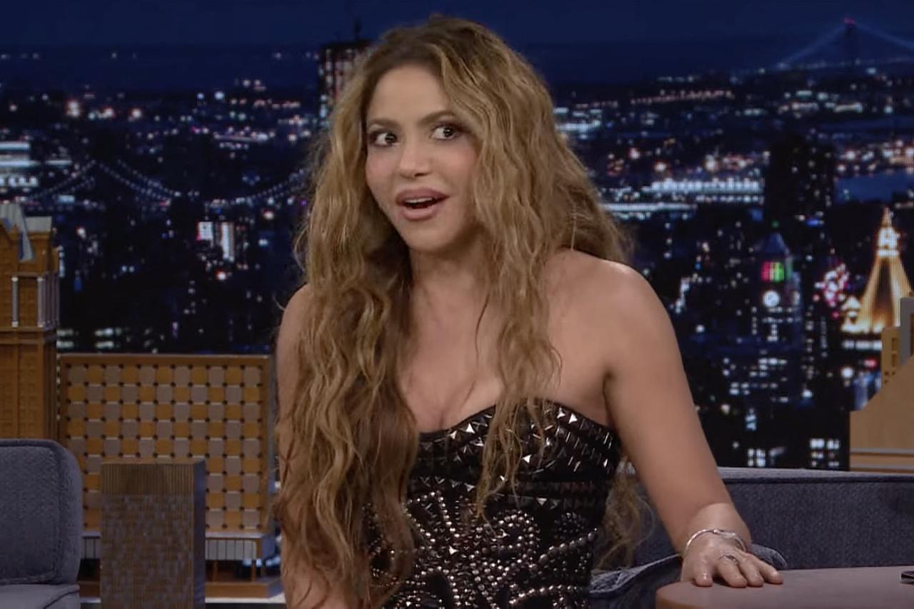 Shakira sur le plateau de l'émission "The Tonight Show Starring Jimmy Fallon" à New York