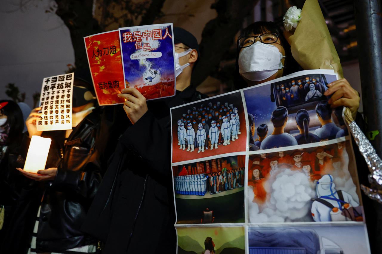 Solidarity protest in Tokyo against COVID-19 lockdowns in China