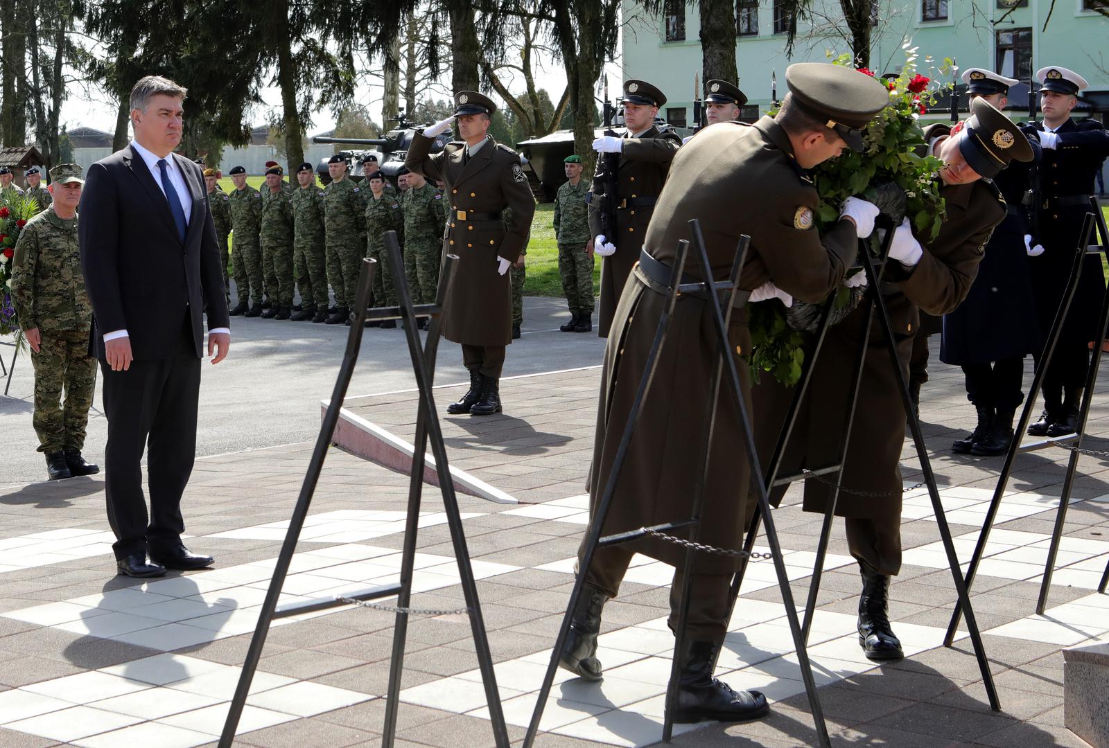 20.03.2023., Vinkovci - u vojarni 5. Gardijske brigade "Slavonski sokolovi" obiljezena je 16. obljetnica ustrojavanja Gardijske oklopno-mehanizirane brigade. Photo: Dubravka Petric/PIXSELL