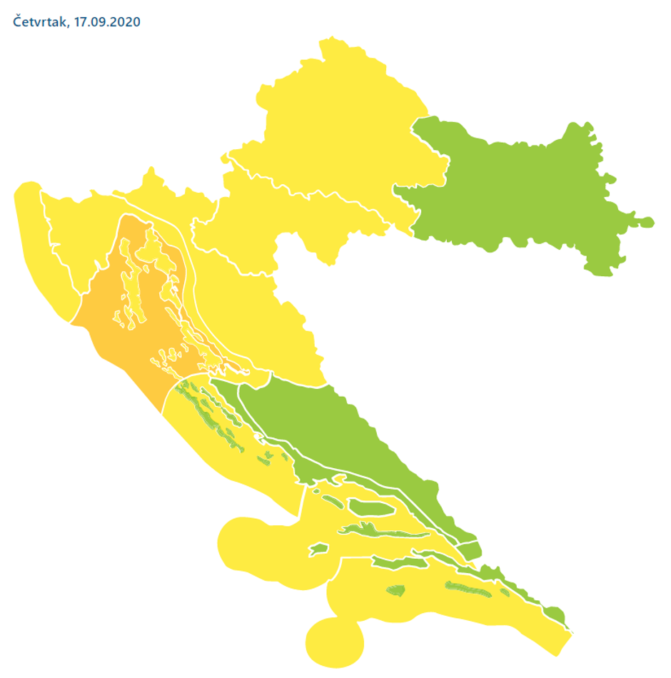 Upozorenje za četvrtak, 17. rujna