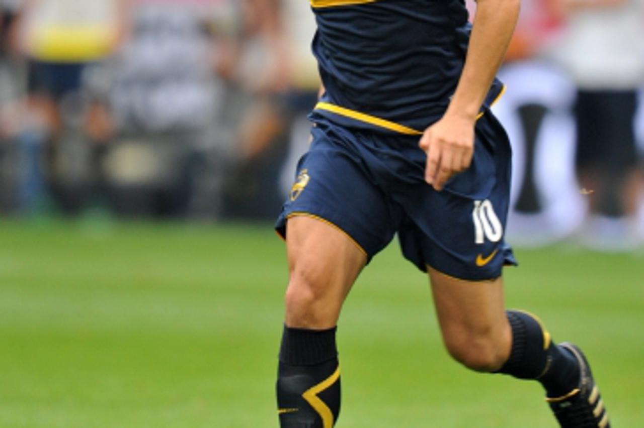 'Boca Juniors\' Riquelme controls the ball during the Audi Cup match AC Milan vs Boca Juniors at Allianz Arena stadium in Munich, Germany, 30 July 2009. Boca Juniors won the match 4-3 p.s.o. Photo: To