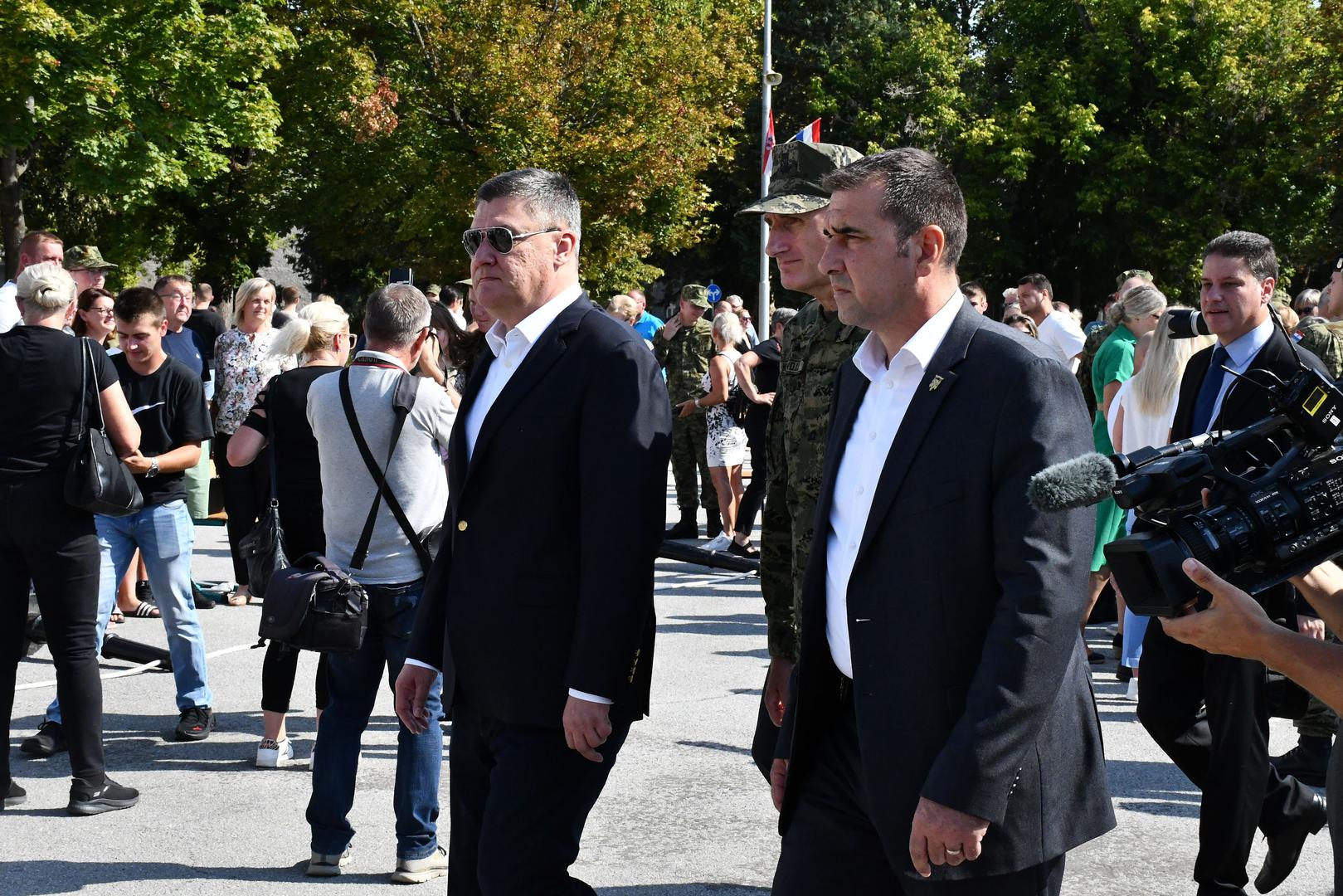 30.08.2024., Pozega - Predsjednik Republike i vrhovni zapovjednik Oruzanih snaga Republike Hrvatske Zoran Milanovic sudjelovao je na svecanoj prisezi 43. narastaja rocnih vojnika na dragovoljnom vojnom osposobljavanju u Pozegi. Photo: Ivica Galovic/PIXSELL