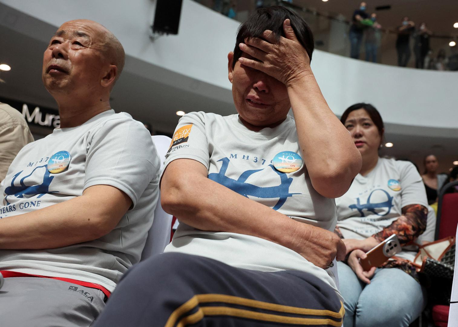 A family member of the missing Malaysia Airlines flight MH370 reacts during a remembrance event marking the 10th anniversary of its disappearance, in Subang Jaya, Malaysia March 3, 2024. REUTERS/Hasnoor Hussain Photo: HASNOOR HUSSAIN/REUTERS