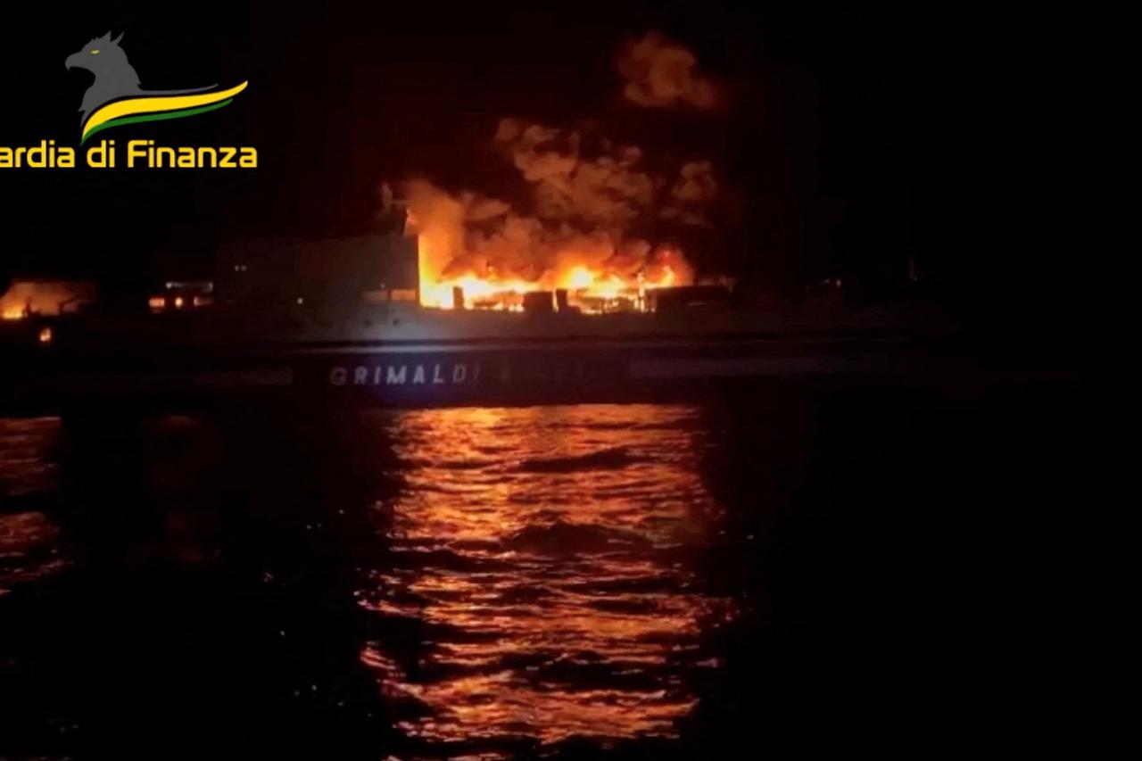 Hundreds rescued after fire breaks out on Greece-Italy ferry