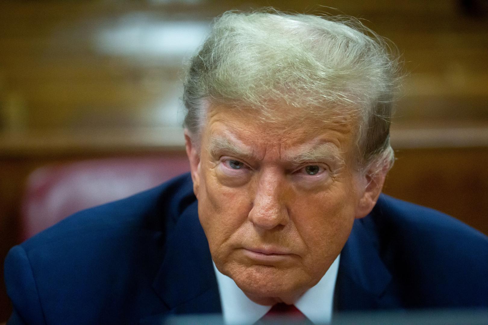 Republican U.S. presidential candidate, former U.S. President Donald Trump attends trial at Manhattan Criminal Court on Monday, April 15, 2024 in New York City. Michael Nagle/Pool via REUTERS Photo: MICHAEL NAGLE/REUTERS