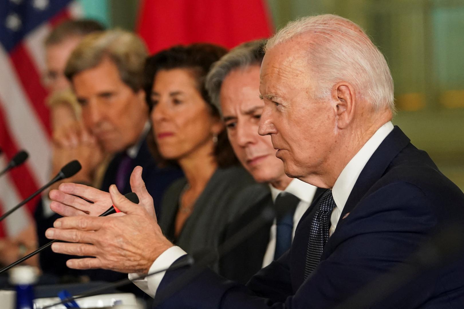 U.S. President Joe Biden speaks during a bilateral meeting with Chinese President Xi Jinping at Filoli estate on the sidelines of the Asia-Pacific Economic Cooperation (APEC) summit, in Woodside, California, U.S., November 15, 2023. REUTERS/Kevin Lamarque Photo: KEVIN LAMARQUE/REUTERS