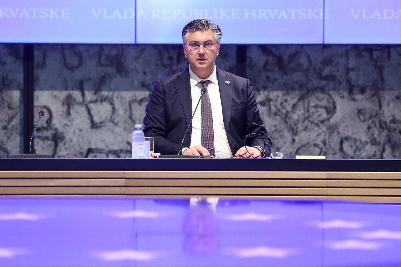 Zagreb: Predsjednik Vlade Andrej Plenković  na sjednici Gospodarsko-socijalnoga vijeća