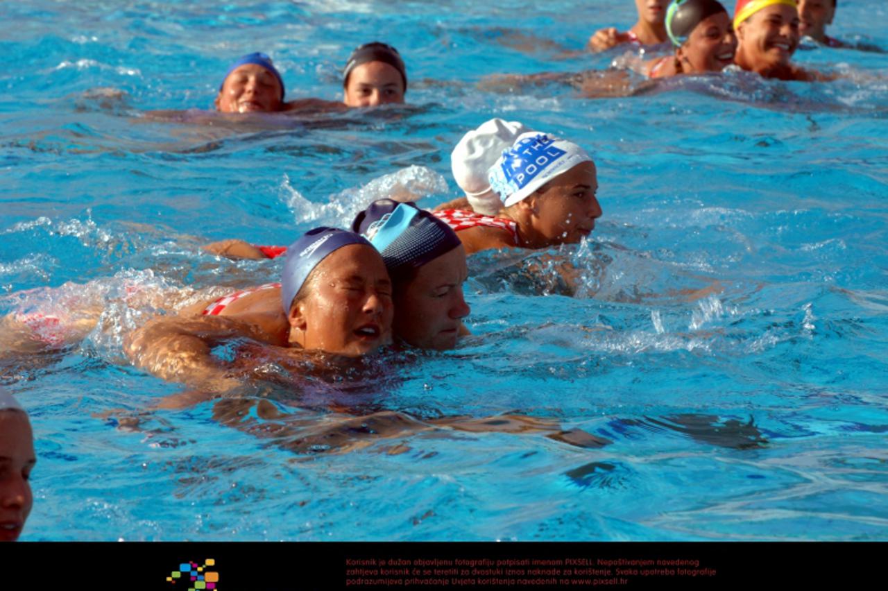 '20.08.2010. Rijeka -  Pripreme hrvatske zenske vaterpolo reprezentacije na bazenu plivalista Kantrida. Photo: Goran Kovacic/PIXSELL'