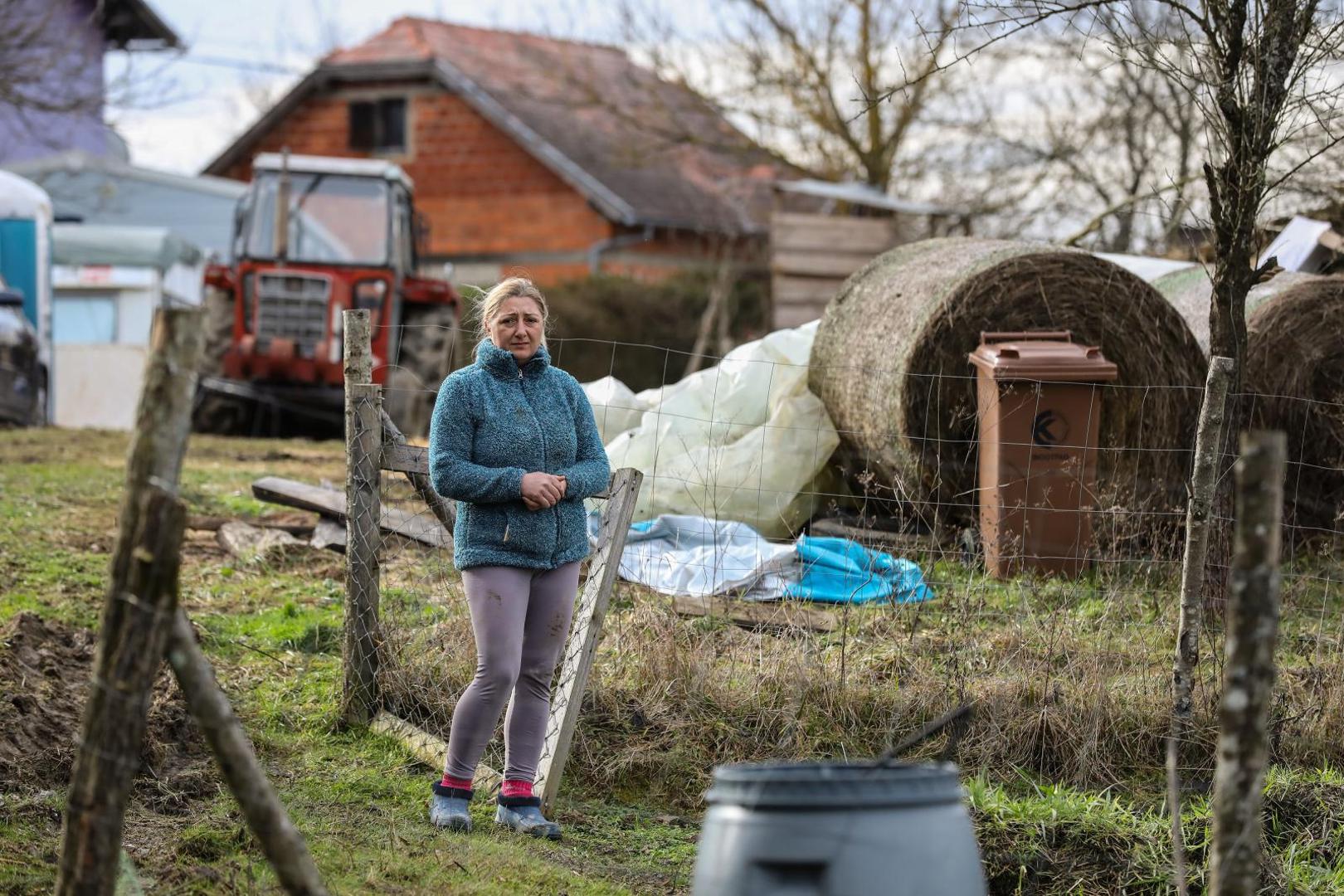 21.01.2021., Petrinja, Strasnik - OPG Martine Milosic iz sela Strasnik pretrpio je velike stete.
Photo: Jurica Galoic/PIXSELL