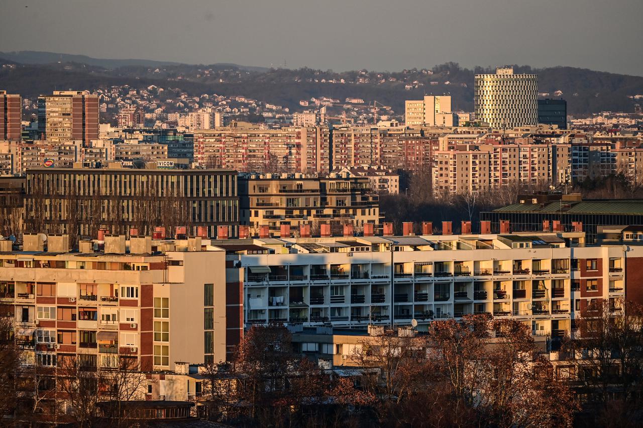 Vizure  grada u kasno zimsko popodne