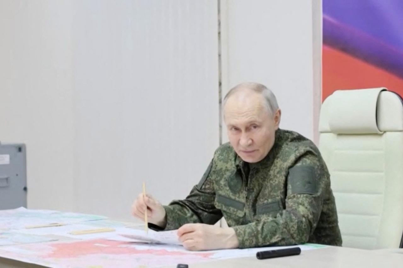 Russia's President Putin visits armed forces' command centre in Kursk region