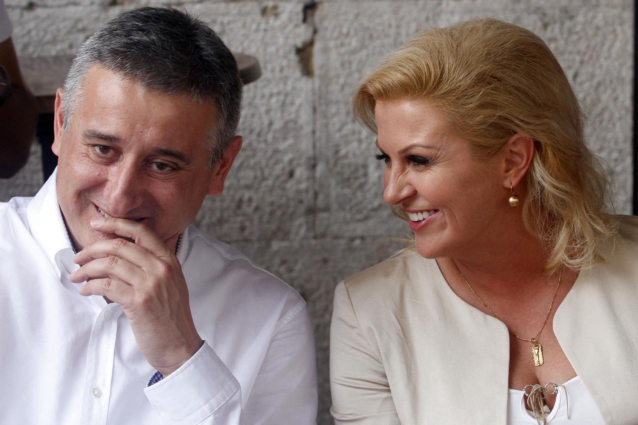 03.08.2014., Sinj - Vitesko natjecanje cetinske krajine, Sinjska alka, ove godine se odrzava po 299. put. Kolinda Grabar Kitarovic i Tomislav Karamarko. 