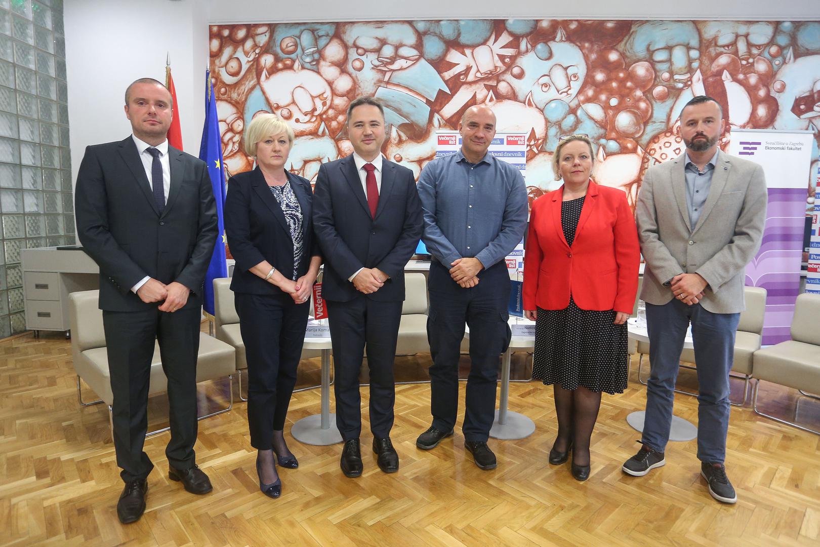 Sudionici okruglog stola: Slaven Bošnjak, Ivana Širić, Mislav Grgić, Gordan Lauc, Nadica Žužak, Domagoj Novosel