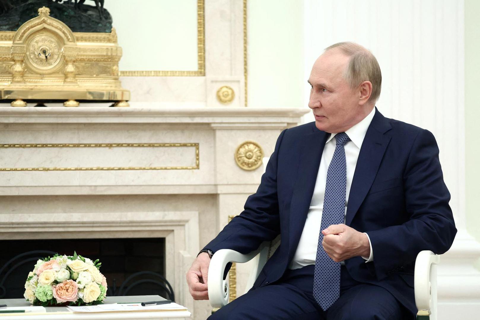 Russian President Vladimir Putin attends a meeting with Syrian President Bashar al-Assad at the Kremlin in Moscow, Russia, July 24, 2024. Sputnik/Valeriy Sharifulin/Pool via REUTERS ATTENTION EDITORS - THIS IMAGE WAS PROVIDED BY A THIRD PARTY. Photo: Valeriy Sharifulin/REUTERS