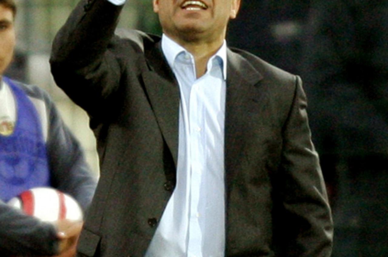 'Head coach of Bulgarian soccer team Hristo Stoickov reacts during his team World Cup European zone Group 8 qualifying match against Malta in Sofia, October 13, 2004. Bulgaria won 4-1.   REUTERSOleg P