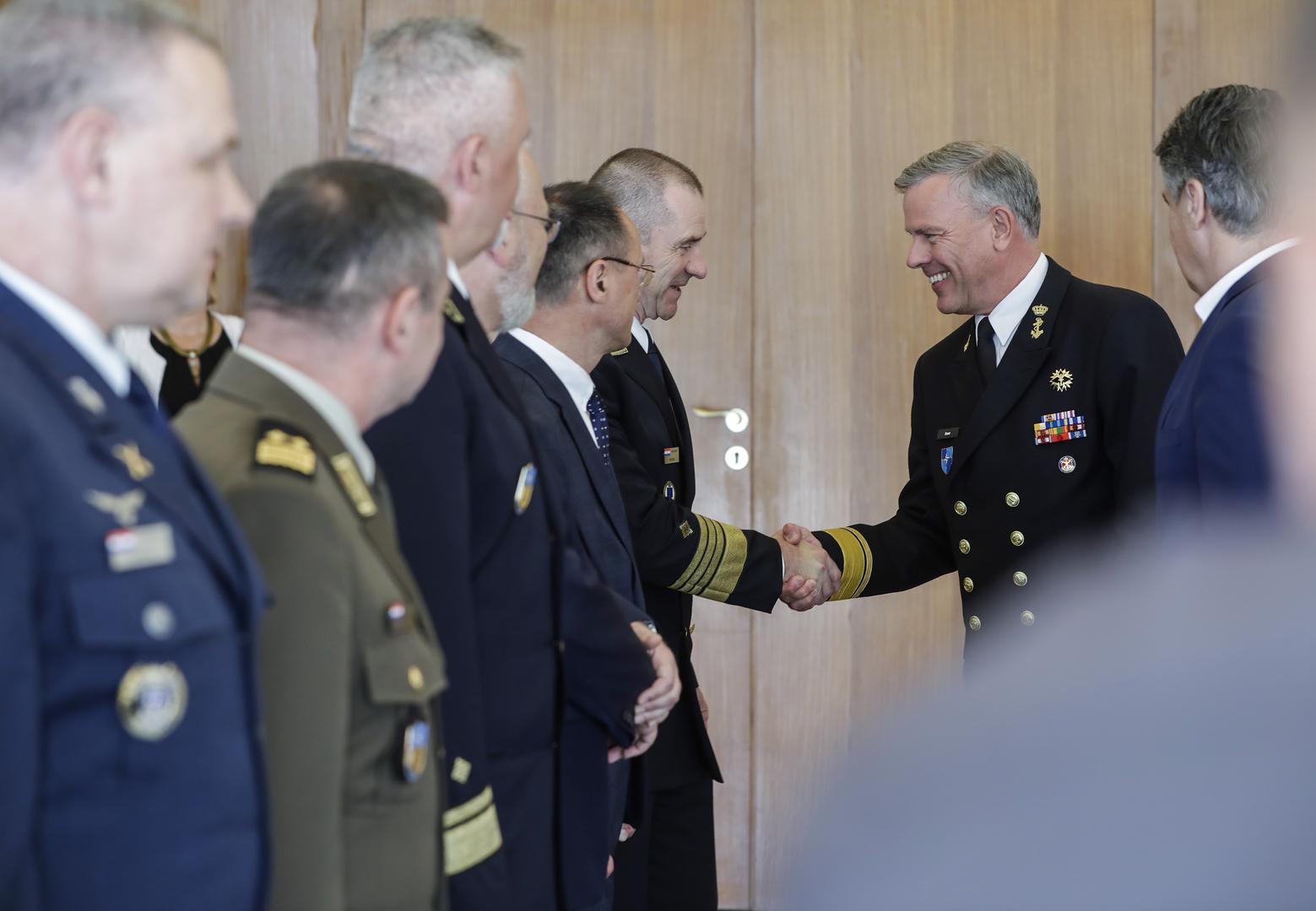 26.05.2022., Zagreb - Predsjednik Republike Zoran Milanovic primio je u posjet admirala Roba Bauera, predsjedavajuceg Vojnog odbora NATO-a. Photo: Jurica Galoic/PIXSELL