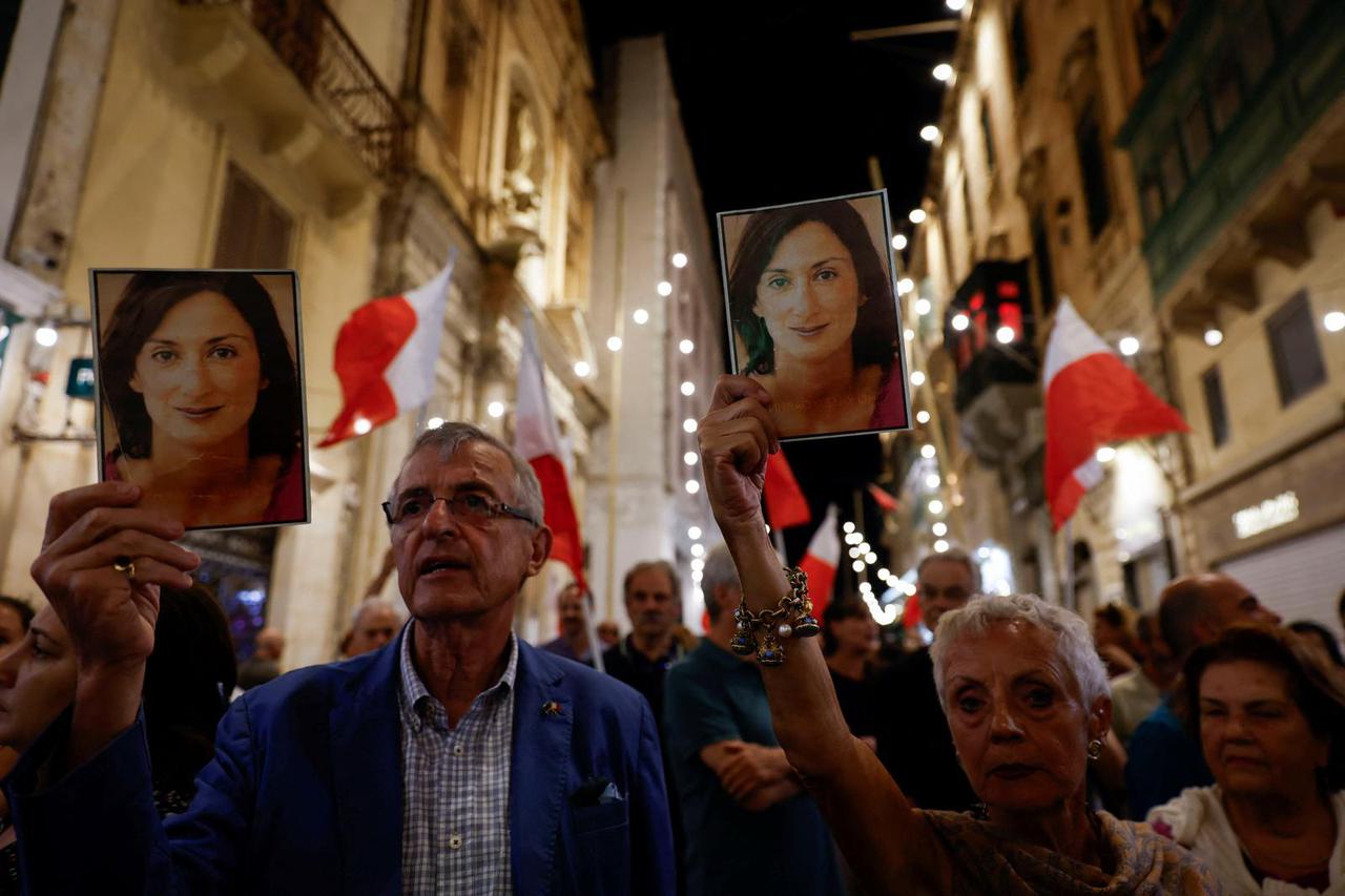 Sixth anniversary of the assassination of journalist Daphne Caruana Galizia, in Valletta