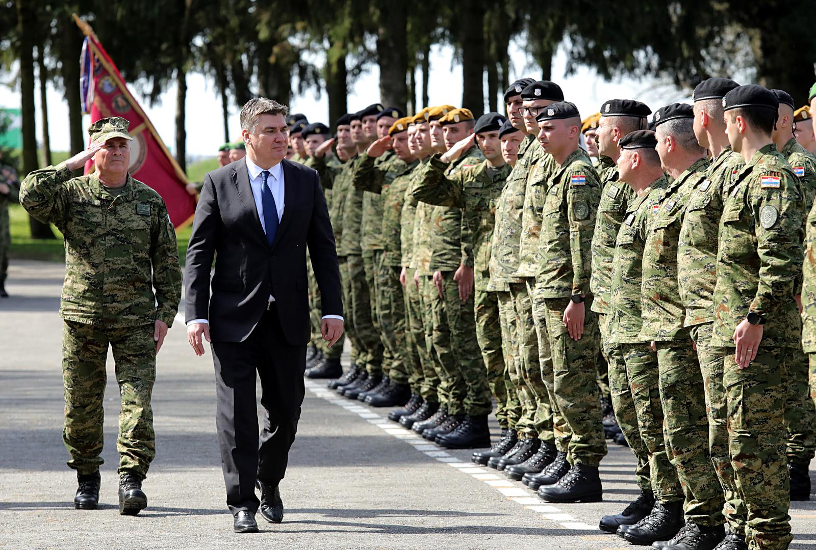 20.03.2023., Vinkovci - u vojarni 5. Gardijske brigade "Slavonski sokolovi" obiljezena je 16. obljetnica ustrojavanja Gardijske oklopno-mehanizirane brigade. Photo: Dubravka Petric/PIXSELL