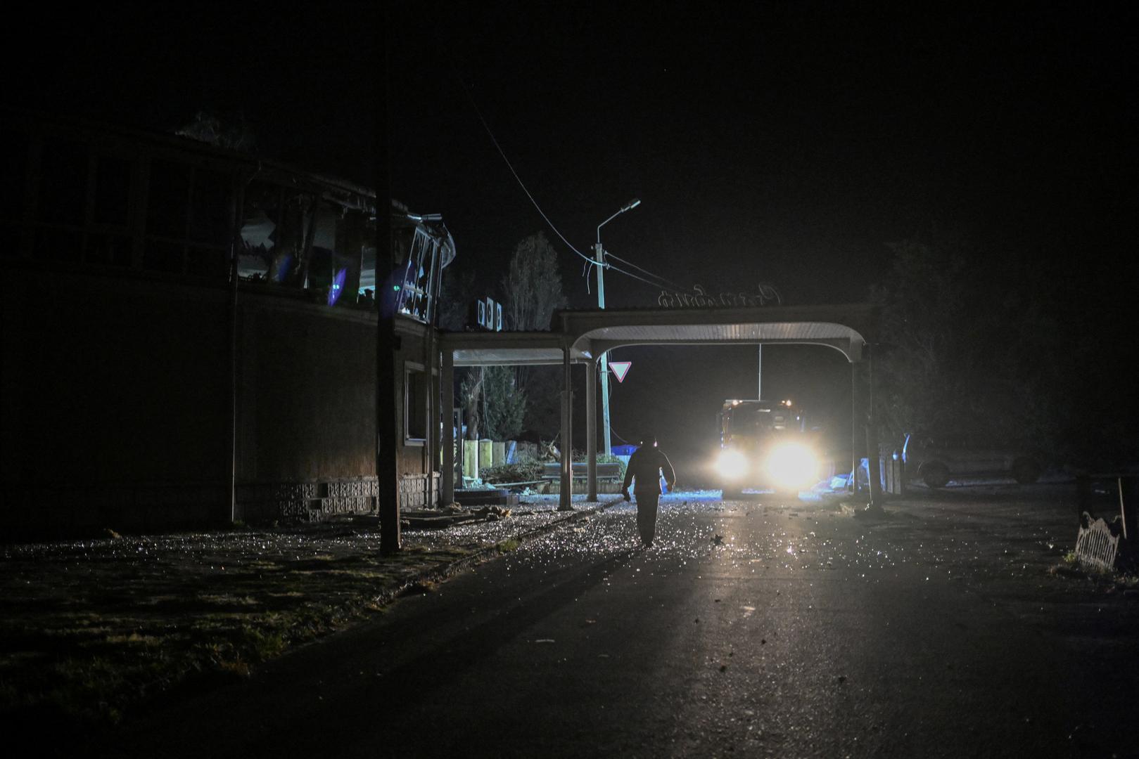 Ukrainian emergency services conduct a search and rescue operation among the rubble of a destroyed hotel following a Russian strike in the town of Kramatorsk early in the morning  on August 25, 2024, amid the Russian invasion of Ukraine. A nighttime Russian strike on a hotel in the eastern Ukrainian city of Kramatorsk wounded two journalists, while a third was missing in the rubble, authorities said Sunday. Vadym Filashkin, head of the Donetsk regional government, said the journalists were British, US and Ukrainian nationals and that a search operation was underway for the missing journalist. GENYA SAVILOV/Pool via REUTERS Photo: GENYA SAVILOV/REUTERS