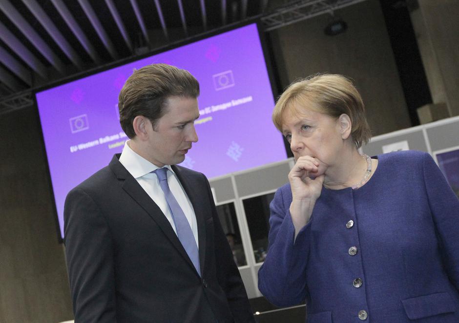 Sebastian Kurz i Angela Merkel