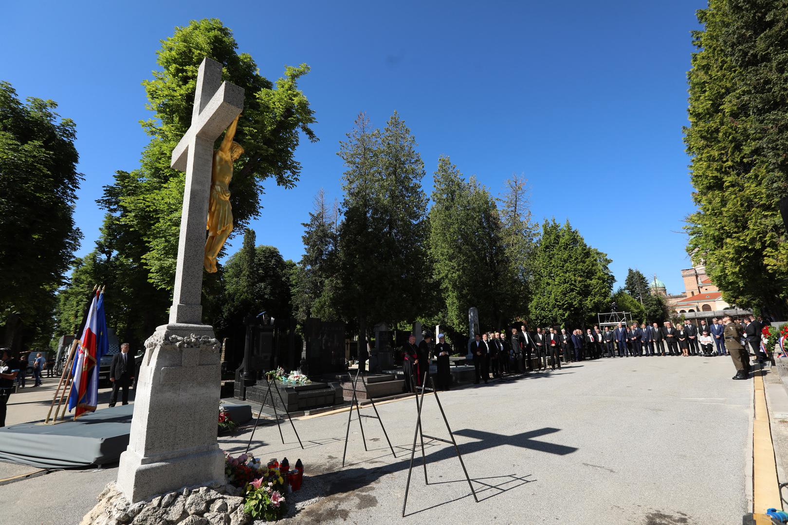 18.05.2024., Zagreb - Komemoracija za zrtve Bleiburske tragedije i Kriznog odrzana je kod Sredisnjeg kriza na groblju Mirogoj. Photo: Robert Anic/PIXSELL