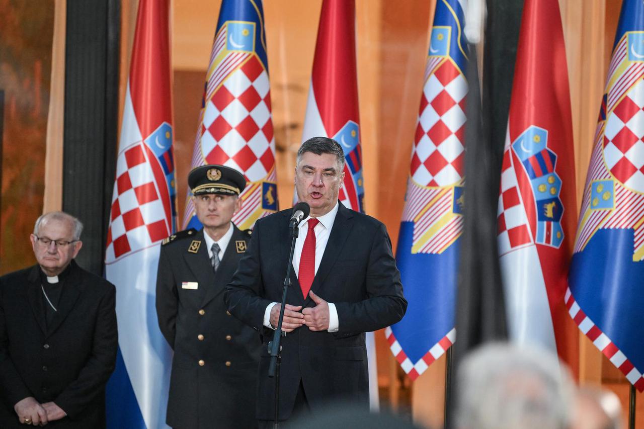Zagreb: Svečani prijem u Uredu predsjednika povodom Dana pobjede