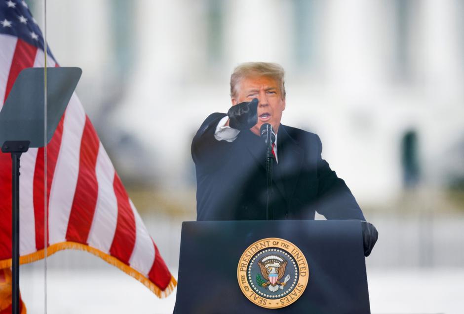 FILE PHOTO: U.S. President Donald Trump holds a rally to contest the certification of the 2020 U.S. presidential election results by the U.S. Congress in Washington