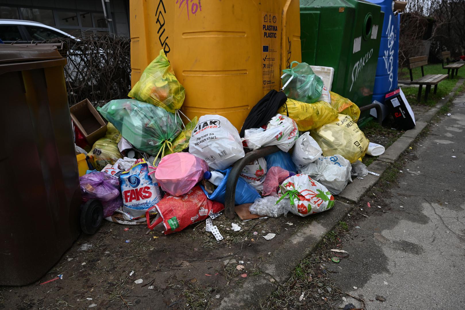 25.1.2023., Zagreb - Neodvezeni otpad u Selskoj cesti zbog strajka djelatnika Cistoce. Photo: Davorin Visnjic/PIXSELL