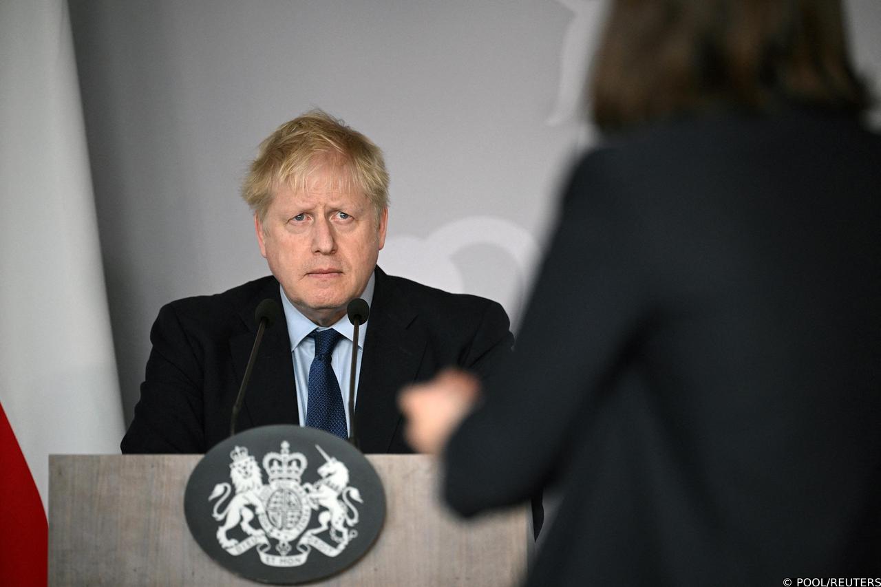 British PM Johnson speaks in Warsaw