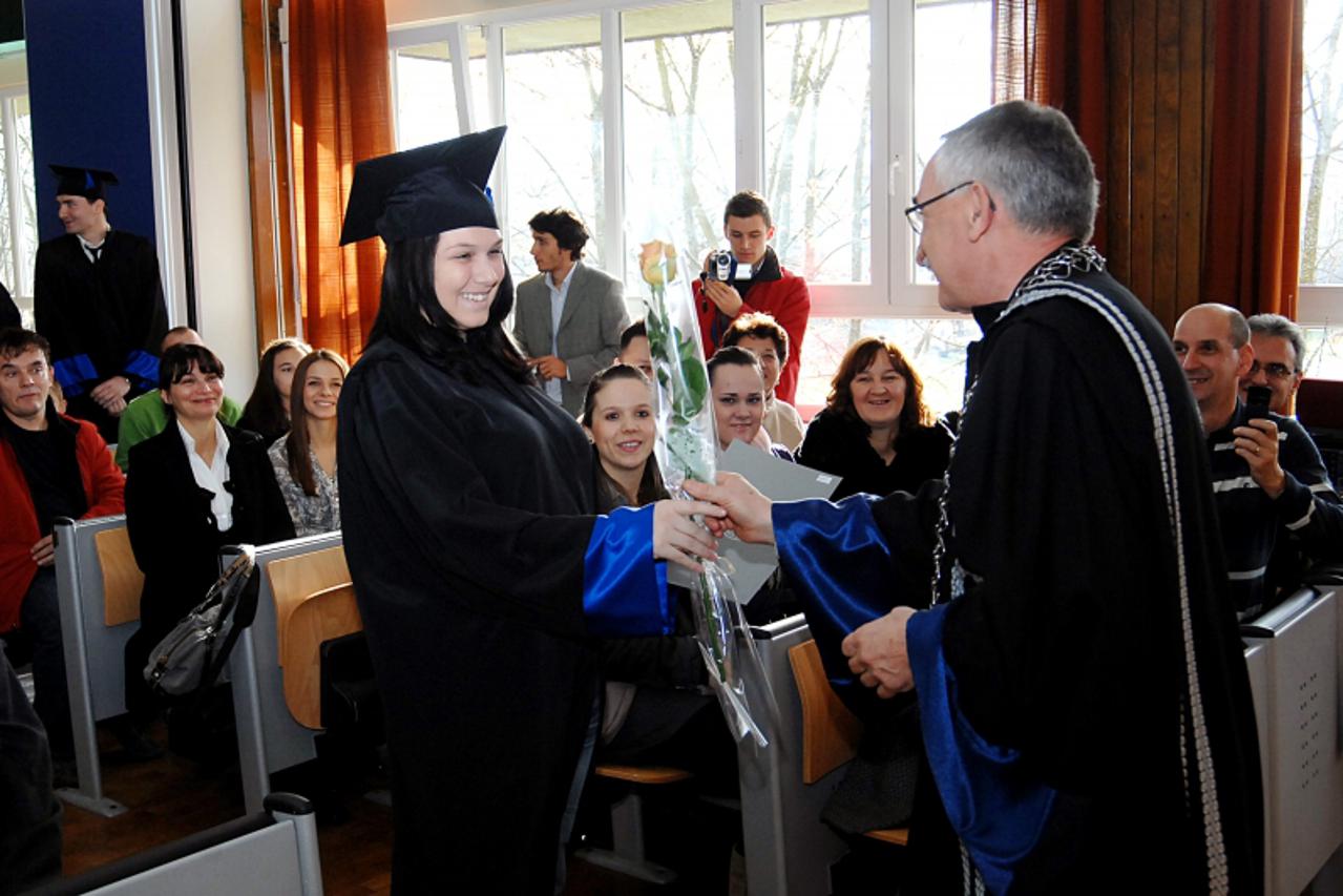 \'06.12.2010., Sisak - Na Metalurskom fakultetu u Sisku odrzana je promocija novih diplomanata ovog fakulteta. Photo:Nikola Cutuk/PIXSELL\'