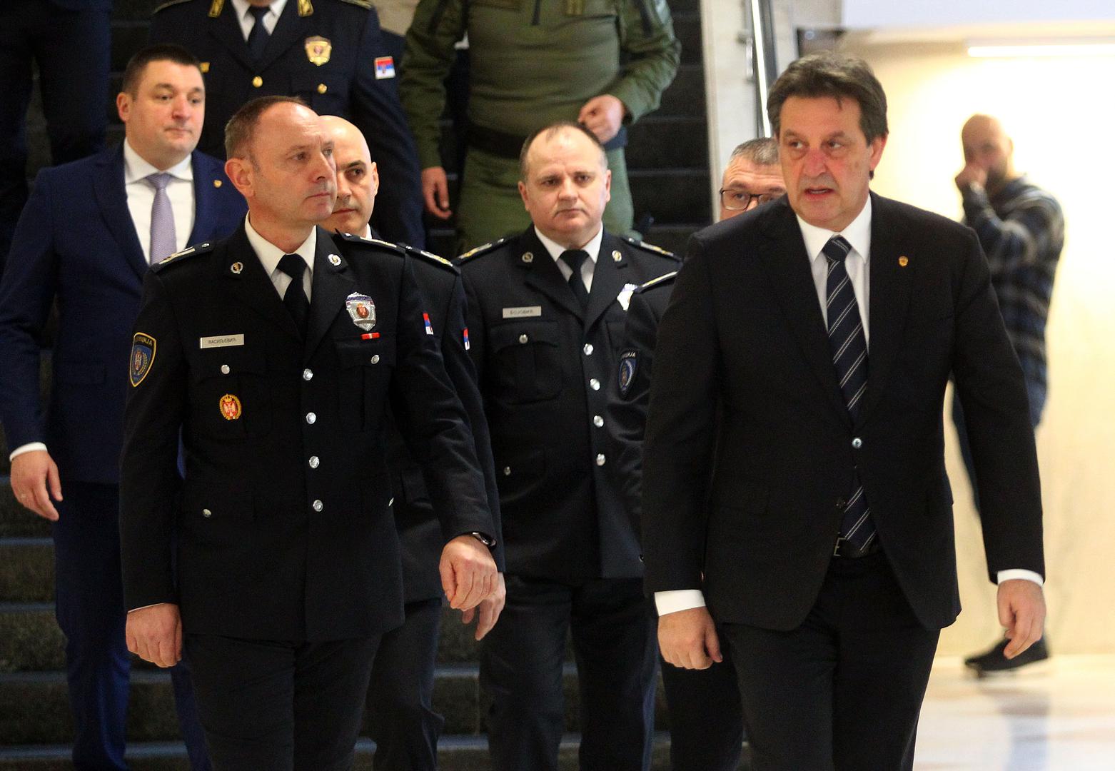 25, December, 2023, Belgrade -  Representatives of the Ministry of Internal Affairs held a media conference in the Palace of Serbia regarding last night's events during the protests in Belgrade. Bratislav Gasic. Photo: A.K./ATAImages

25, decembar, 2023, Beograd - Predstavnici Ministarstva unutrasnjih poslova odrzali su u Palati Srbija konferenciju za medije povodom sinocnih dogadjaja tokom protesta u Beogradu. Photo: A.K./ATAImages Photo: A.K./ATA images/PIXSELL