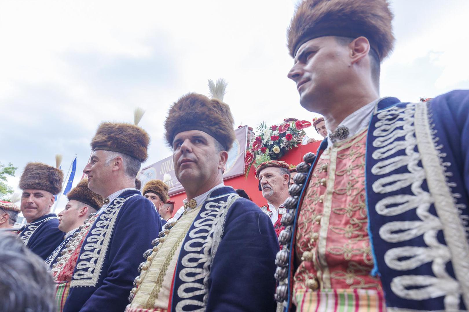 07.08.2022., Sinj - Predsjednik RH Zoran Milanovic, premijer Andrej Plenkovic s ministrima, predsjednik Republike Slovenije Borut Pahor sudjelovali su na Vojvodinom prijemu u Alkarskim dvorima.
Photo:   Photo: Miroslav Lelas/PIXSELL