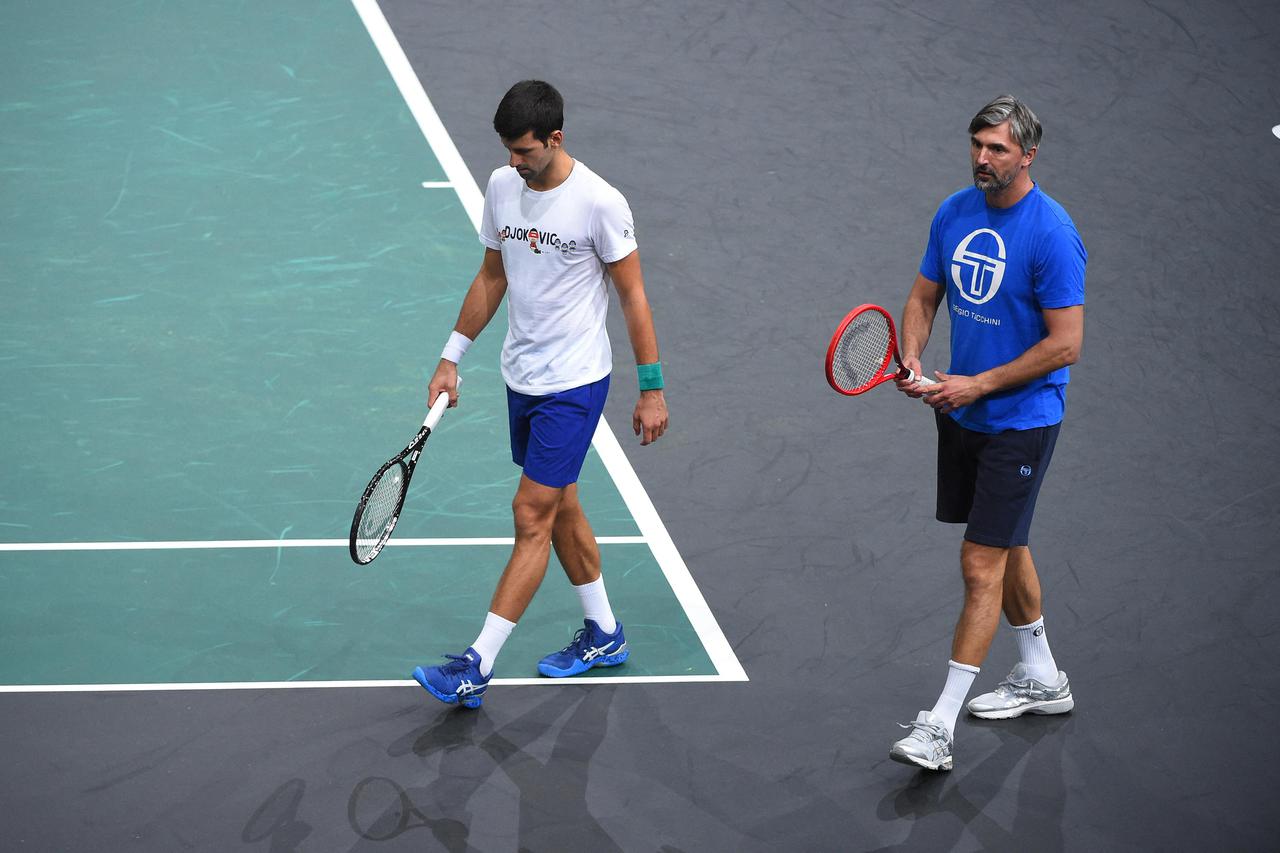 Rolex Paris Masters - Novak Djokovic training session