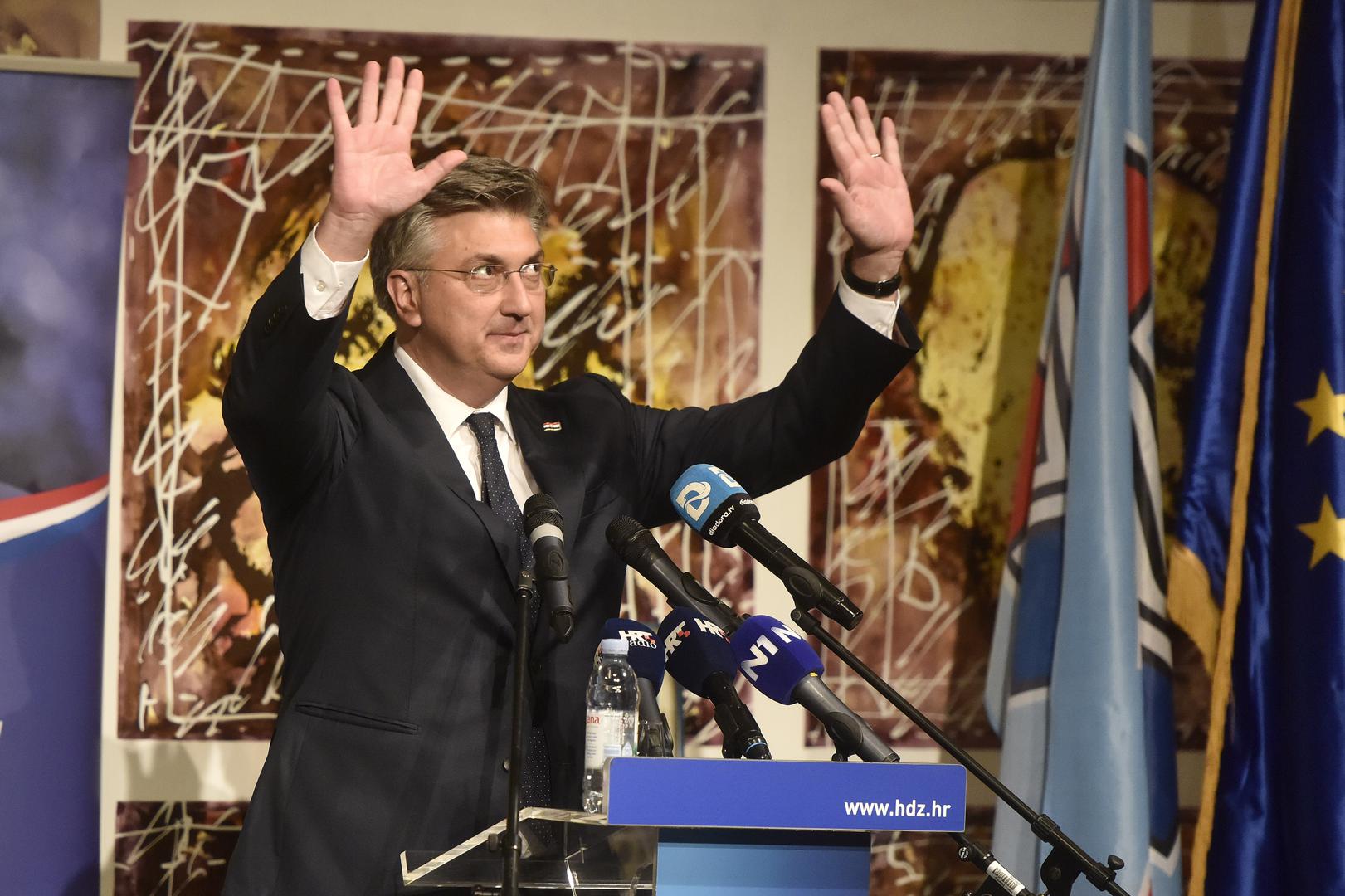 09.03.2024., Sibenik - Premijer i predsjednik stranke Andrej Plenkovic sudjelovao je na svecanom obiljezavanju 34.obljetnice HDZ-a Sibensko-kninske zupanije i grada Sibenika.  Photo: Hrvoje Jelavic/PIXSELL