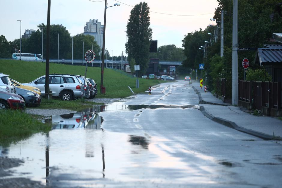 Zagreb: Trnjanski nasip nakon pljuska