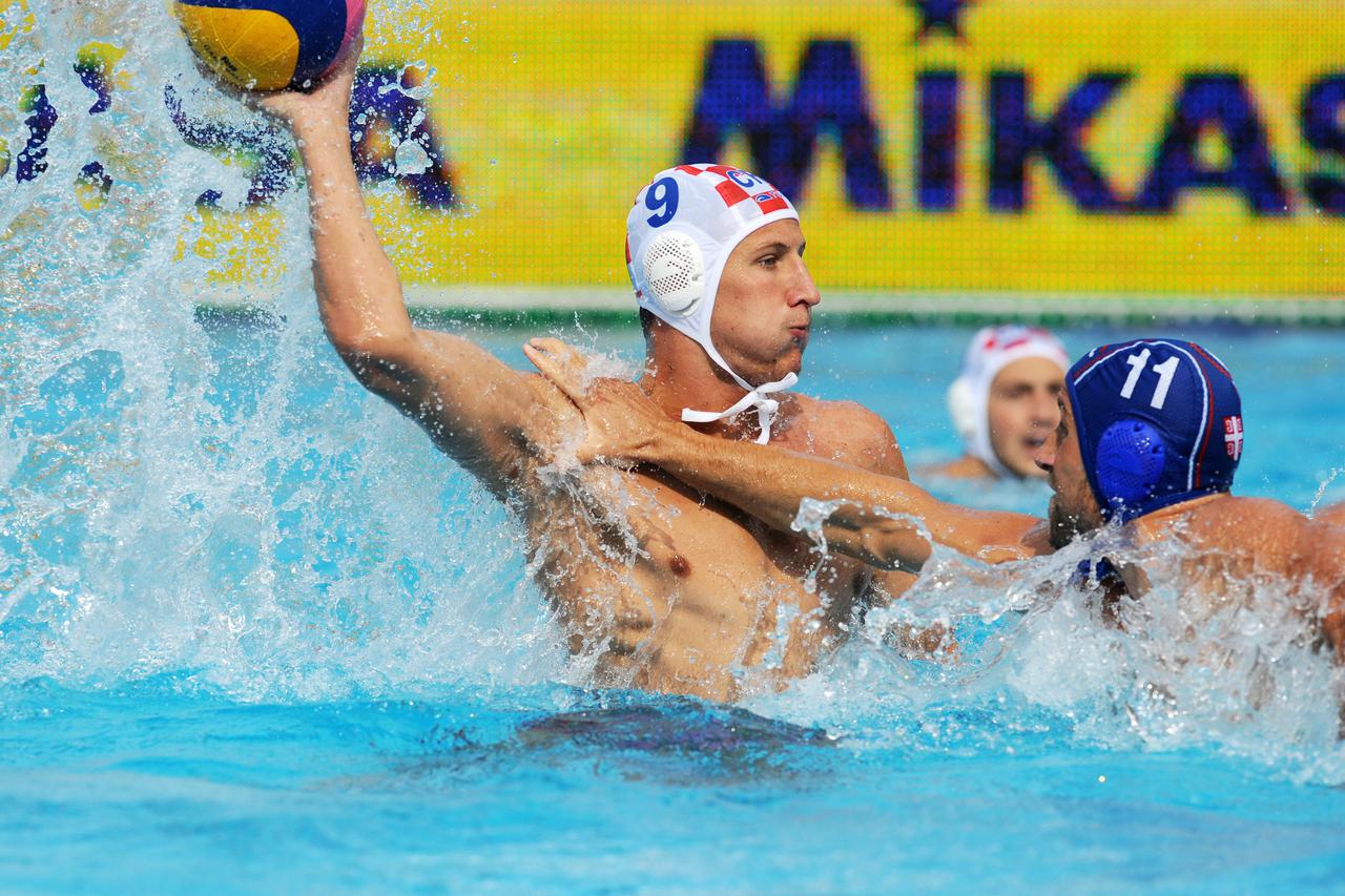 19.07.2014., Budimpesta, Madjarska - Europsko prvenstvo u vaterpolu, skupina B, Hrvatska - Srbija. Sandro Sukno.  Photo: Daniel Kasap/PIXSELL