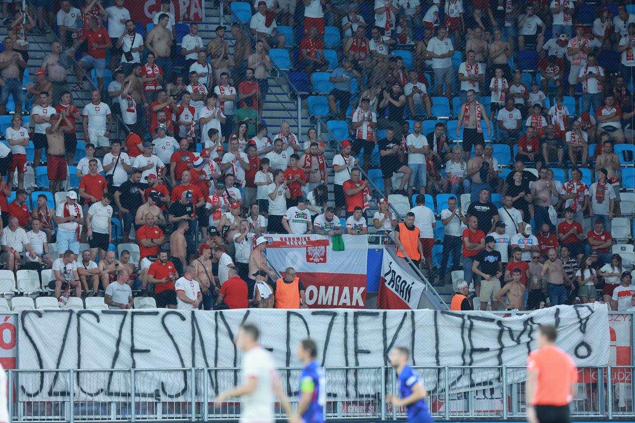 Osijek: Navijači na susretu Hrvatske i Poljske u 2. kolu Lige nacija