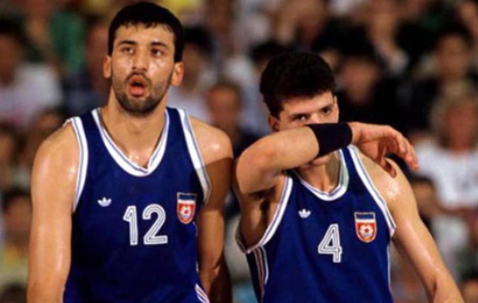 Vlade Divac i Dražen Petrović