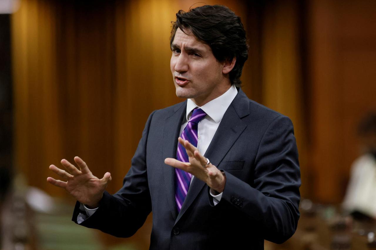 FILE PHOTO: Canada's Prime Minister Justin Trudeau speaks in response to the Throne Speech in the House of Commons on Parliament Hill in Ottawa