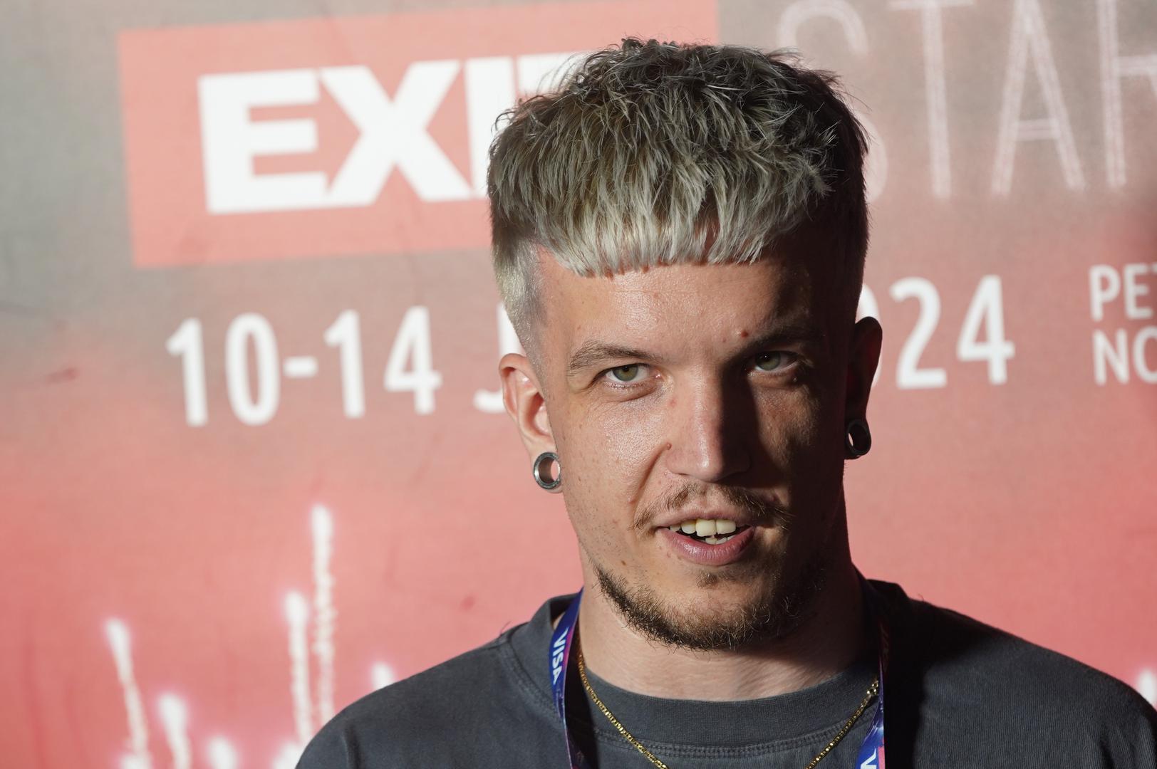 10, July, 2024, Novi Sad - The star of the first day of Exit Festival 2024, Baby Lasagna, spoke to the press before the performance. Marko Purisic - Baby Lasagna. Photo: Antonio Ahel/ATAImages

10, jul, 2024, Novi Sad - Zvezda prvog dana Exit festivala 2024. Baby Lasagna je pre nastupa razgovarao sa novinarima. Photo: Antonio Ahel/ATAImages Photo: Antonio Ahel/ATAImages/PIXSELL