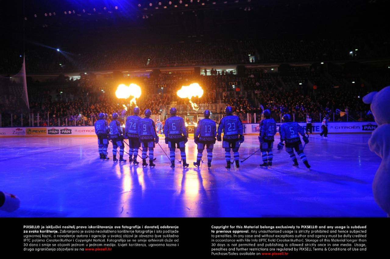 '13.01.2013., Arena Zagreb, Zagreb - Arena Ice Fever, EBEL liga, 41. kolo, KHL Medvescak - HC TWK Innsbruck. Photo: Daniel Kasap/PIXSELL'