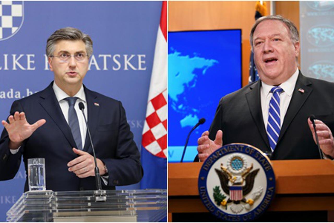 Suradnja SAD-a i Hrvatske: Plenković i Pompeo razgovarali o borbi protiv pandemije