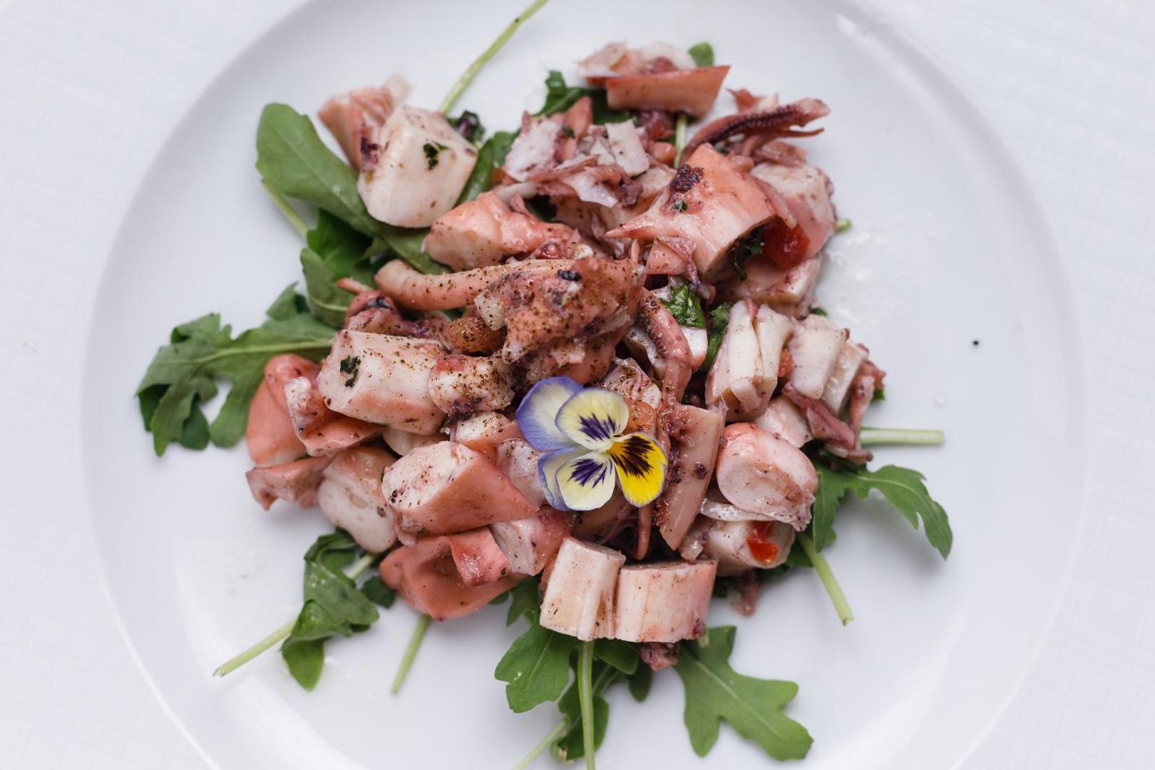 22.07.2020., Zagreb - Restoran Stara Vura u Opatickoj ulici. Salata od hobotnice. 
Photo: Tomislav Miletic/PIXSELL