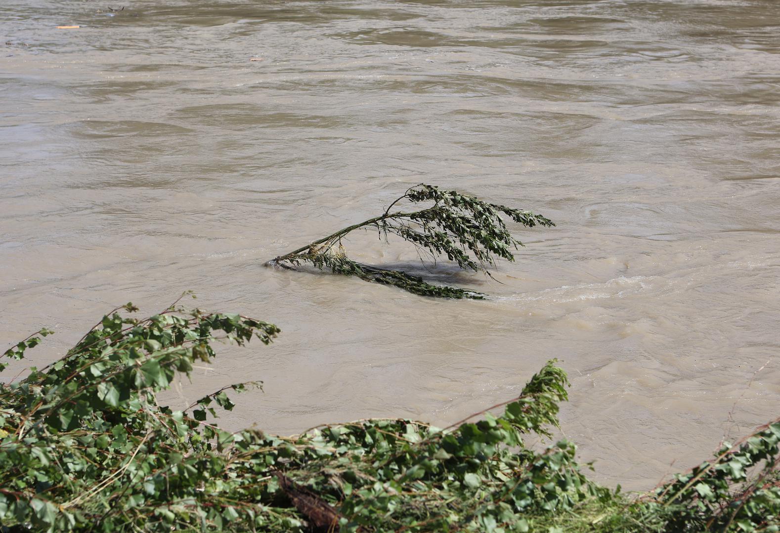 07.08.2023., Samobor, Medsave - Stanovnici Medsave postavili su mirni jer je opasnost prosla i razina rijeke Save je pala. Photo: Marko Prpic/PIXSELL