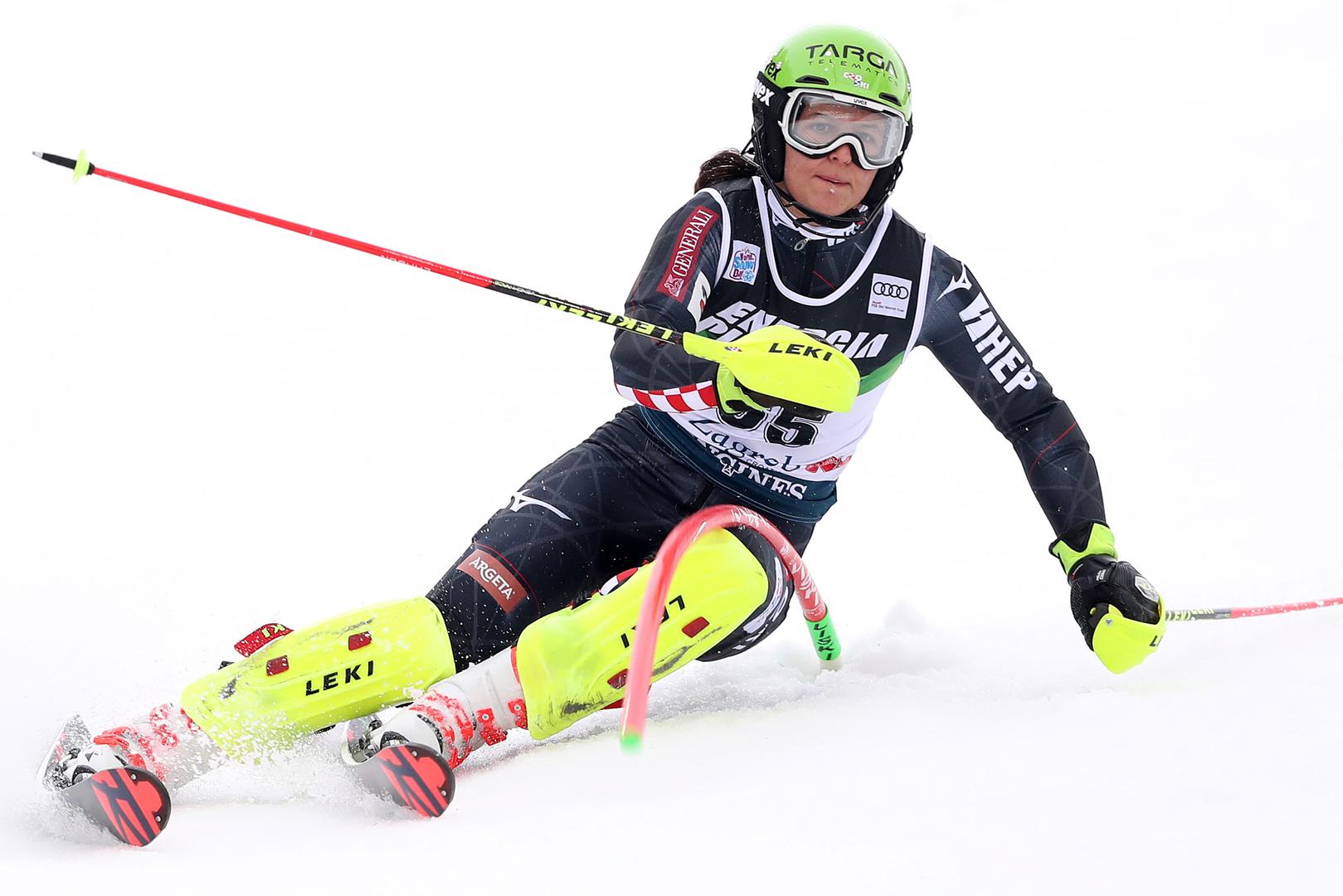 03.01.2021., Zagreb - Prva voznja zenskog slaloma Audi FIS Svjetskog skijaskog kupa Snow Queen Trophy. Zrinka Ljutic Photo: Luka Stanzl/PIXSELL