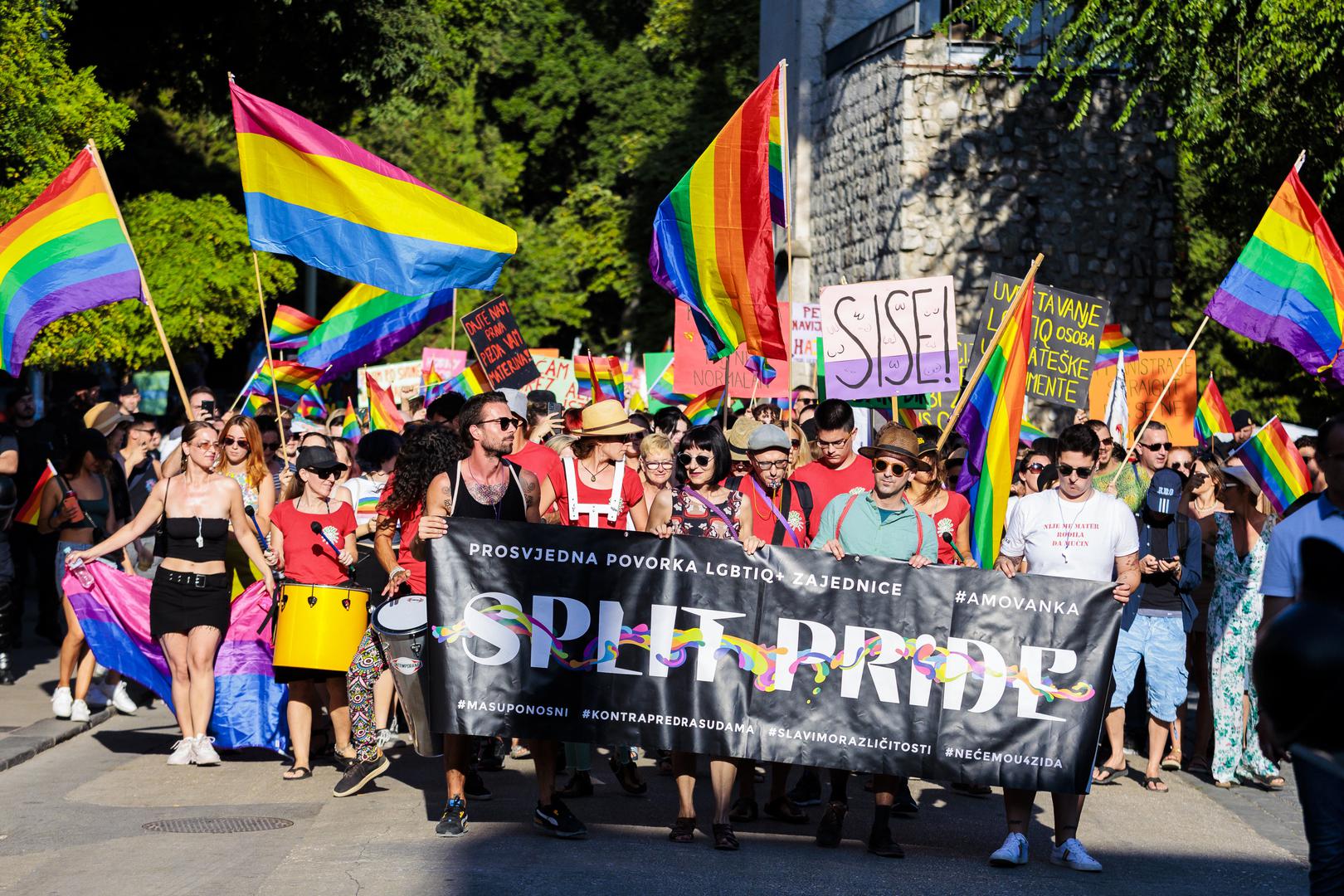 16.07.2022., Split - Odrzana jedanaesta splitska Povorka ponosa - Split Pride.  Photo: Miroslav Lelas/PIXSELL