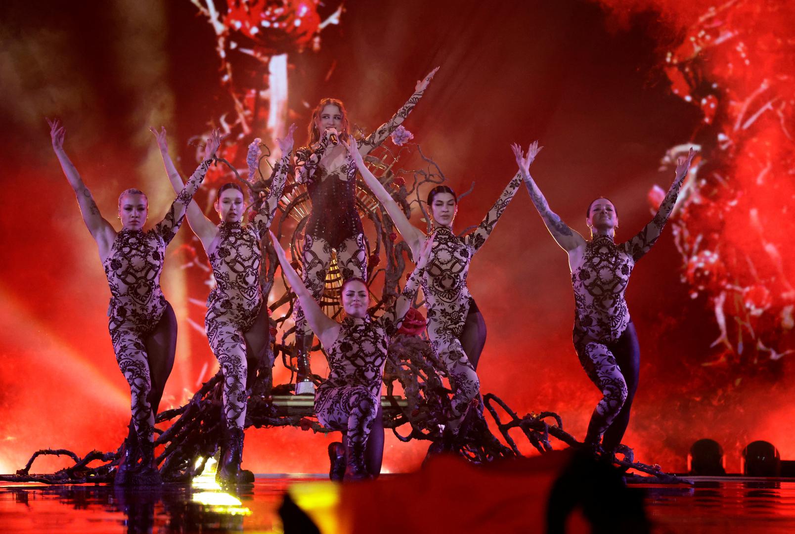 Angelina Mango representing Italy performs on stage during the rehearsal of the second semi-final of the 2024 Eurovision Song Contest, in Malmo, Sweden, May 8, 2024. REUTERS/Leonhard Foeger Photo: LEONHARD FOEGER/REUTERS