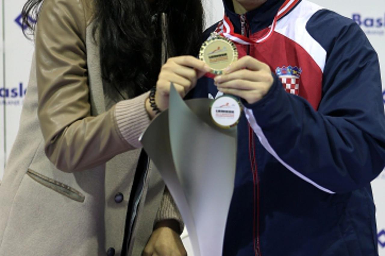 '15.10.2013., Zagreb - U dvorani III Doma Sportova Hrvatski stolnoteniski savez odrzao je konferenciju za medije povodom osvajanja zlatne medalje u konkurenciji parova na Europskom prvenstvu u Becu Ta