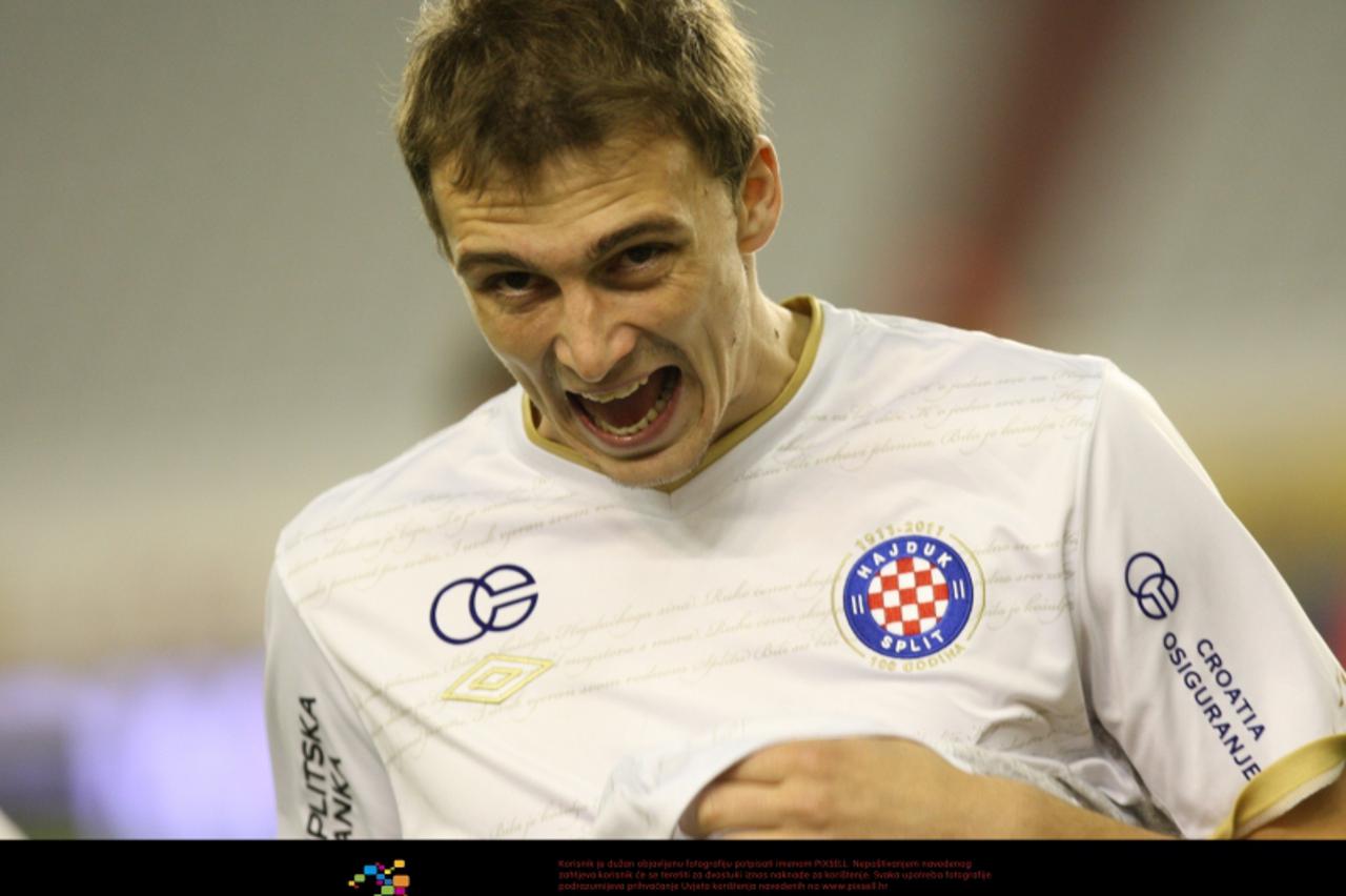 \'30.10.2010., stadion Poljud, Split - Nogometna utakmica 13. kola 1. HNL izmedju HNK Hajduk i NK Hrvatski dragovoljac. Marin Ljubicic. Photo: Ivo Cagalj/PIXSELL\'