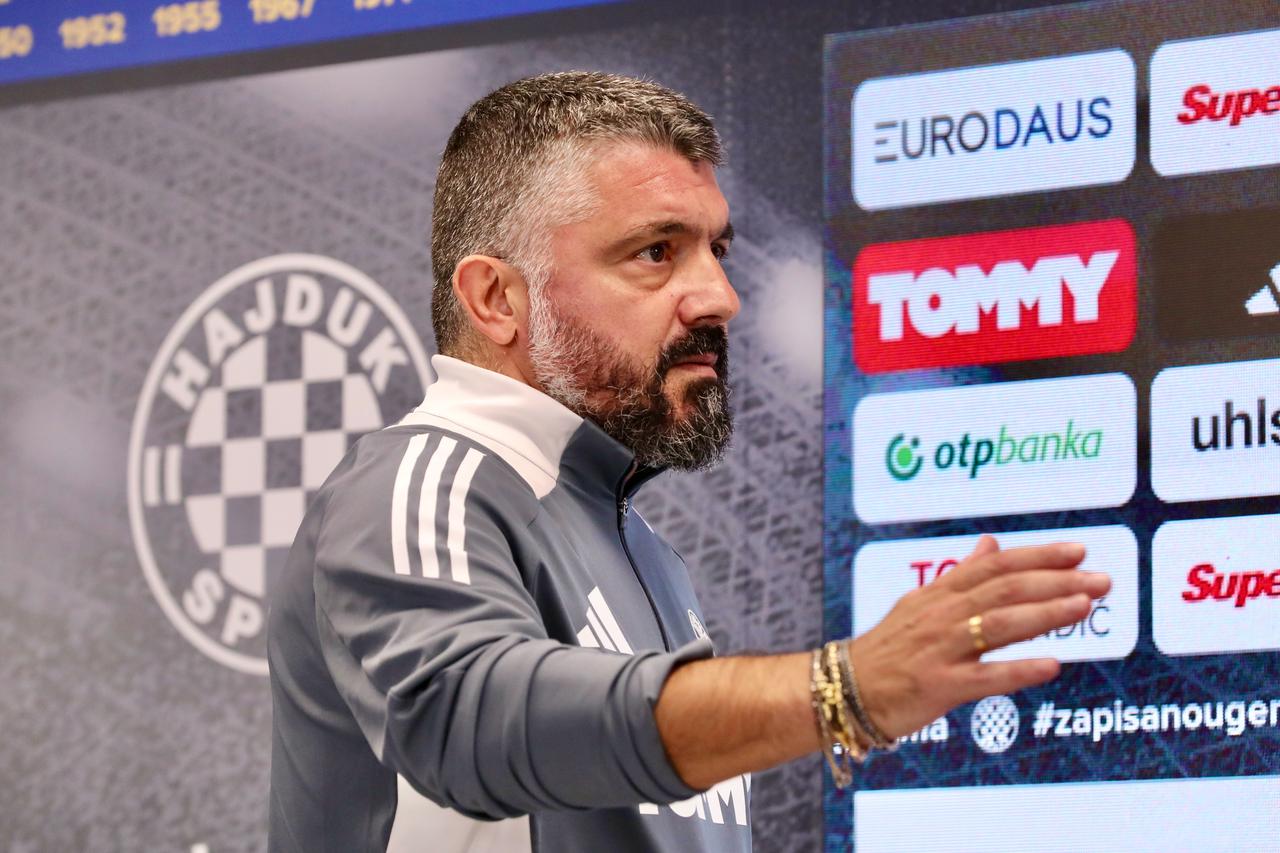 
Split: Gattuso održao konferenciju za medije uoči 9. kola SuperSport HNL-a u kojem Hajduk igra protiv Šibenika